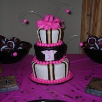 Girls Saints Cake All fondant. My first attempt at a bow!