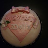 Pussycat Doll Birthday Cake pussycat doll logo birthday cake with gumpaste bow