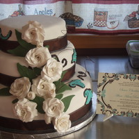 My 1St Wedding Cake The bride and groom only asked that I use the invitation as a guide and make it simple.
