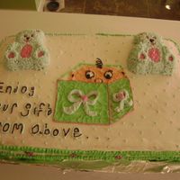 Baby In A Box yellow cake with all buttercreme icing ...my first cake and it turned out better than i expected but i still need alot practice any advice...