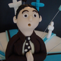 First Holy Communion Sponge cake with lemon / butter cream filling. Covered with fondant, fondant figure.