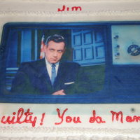 Perry Mason Father's Day Cake My husband is an avid fan of Perry Mason...I had an edible image made of Perry Mason inside an old television set.