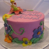Tinkerbell White cake with fudge filling. Made for a four year old's birthday
