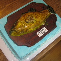 Goin' Fishin' Cake made to model those silly singing fish - for the retirement of a dear principal!