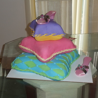 Princess Pillow Cake Pillow Cake I made for a special little girl. Each pillow tier was a different flavor with a different filling.