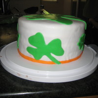 St.pattys Day Covered with fondant. I cut the clovers out by hand.