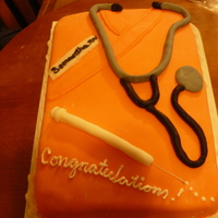 Srub Cake A fren of mine sister graduated from nursing made this cake for her