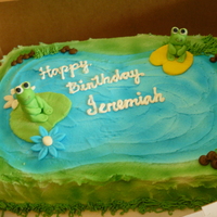 Froggie Cake i like the frog made frm gumpaste