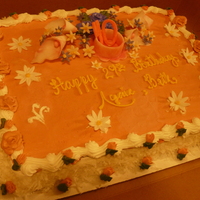 Birthday Cakes A fren of mind sister that turn 40 yrs old.Most of the flowers is from gumpaste.