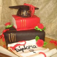 Graduation Cake This is one of my first cakes. There were some flaws but hopefully they don't stand out. I did this cake for a high school graduation...