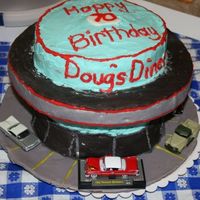 Fifties Diner I made this for a friend, who actually got the idea from a cake on here. It did not turn out quite like I wanted it to. But it worked.