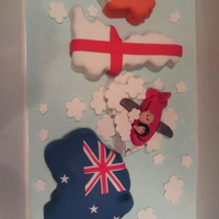 Uk And Oz The couple of which I made this cake was from Ireland, lived in England and was emigating to Oz.