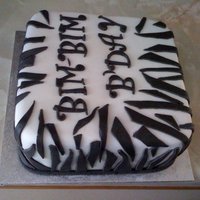 B'day zebra