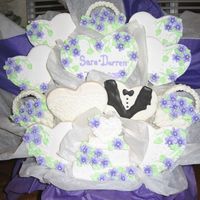 Purple Wedding Cookie Bouquet 