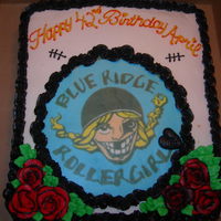 Roller Girls Rock Birthday cake for a friend's daughter