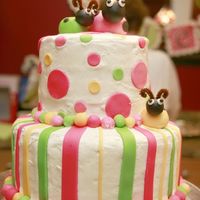 Doodle Bug 1St Birthday This is my first attempt to bake a real cake & icing from scratch AND work with fondant. I found out about the horrid effects that...