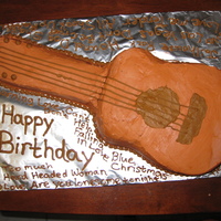 Elvis Themed Guitar Cake My first attempt at a guitar cake!