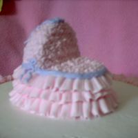 Baby Bassinette This is a close up of the bassinette I made for the baby shower cake.