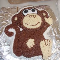 Monkey Cake This is my first attempt on a character cake. I think it came out cute to be the first one I make.