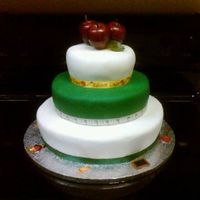 Back To School Cake I'm a teacher at a new school and I made this cake for our first day back from summer vacation. They loved it and not a piece of cake...