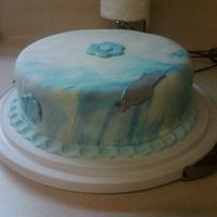 Marble Fondant Cake I was practicing marble colored fondant