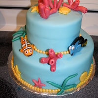 Nemo Cake This a Nemo cake I just made. It's a dairy free vanilla cake with vanilla BC and MMF.Thanks for looking!