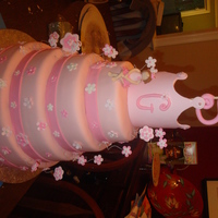 Princess Cake 4 tiered princess cake with fondant princess and gumpaste crown