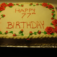 Birthday Cake 11x15 with roses
