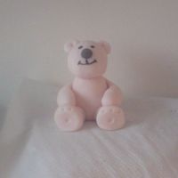 Second Attempt At A Fondant Bear My second attempt at a fondant bear for the top of my daughters christening cake
