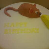 Mouse Cake Madeira sponge with buttercream and fondant icing. Cake was made, iced and decorated in about 7 hours, bit of a rush job. All decorations...