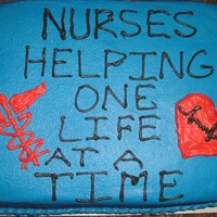 Er Nurses Day 10-14-09 Cake for the RN's in the ER where I work1/4 Sheet Strawberry Cake with Strawberry Filling, Iced with Buttercream