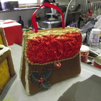 Gingerbread Holly Purse I found a great paper box purse at hobby lobby and traced out a purse pattern. Then baked and assembled the final product. Hope you enjoy...