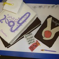 5Th Grade Graduation My daughter's graduation cake. Dark chocolate cake with dark ganage, coconut cake with dark ganage filling. the kids went crazy when...