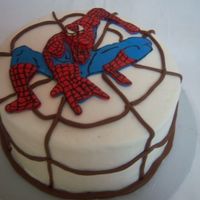 Spiderman buttercream with MMF spiderman
