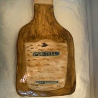 2D Martel Bottle cut and carved w/ fondant