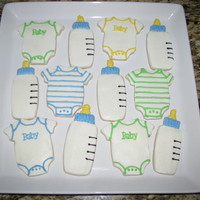 Baby Shower Cookies To Match The Cake We Made Too sugar cookies, with buttercream frosting