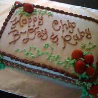 Red Velvet Birthday Cake Birthday cake for dancer friends Chip and Ruby. We all enjoy a style of dancing called West Coast Swing. Red velvet cake covered with cream...