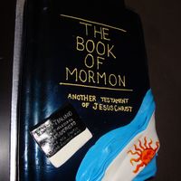 Book Of Mormon Cake This cake was made for an LDS missionary leaving to Argentina. The name badg contains his personal information in spanish and the flag...