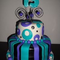 15Th Birthday Cake 1st Tier - Pineapple with Pineapple Cream Cheese Filling2nd Tier - Chocolate with Cookies n' cream Filling