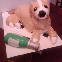 Dog Birthday Cake A co-worker requested a cake to surprise his wife on her birthday. It was a remake of her favorite photo of her dog. The photo was of a dog...