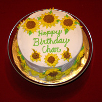 Sunflower Birthday Cake All buttercream
