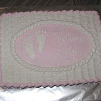 Baby Shower Basketweave All buttercream -- and coincidentally baby Lily was born today!