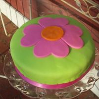 Flower Power This was the first time I had ever used Fondant one a cake...it was for a friends birthday. :)