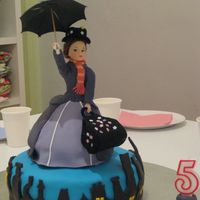Mary Poppins Dairy/egg/nut free chocolate layer cake with chocolate ganache for my 5yo daughter. All fondant decorations except for hat, umbrella, bag...