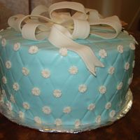 First Fondant Cake My first fondant covered cake for our 14th wedding anniversary. Used MMF and gum paste for the flowers. Made of chocolate butter cake with...