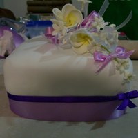 Pretty Flowers This is a cake I made to practice my floral spray arrangement.