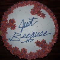 First Basket Cake made with all buttercream icing... royal for lettering