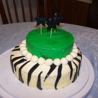 18Th Zebra Cake I love how this turned out except for my stars wouldn't dry out.