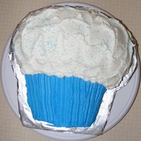 Giant Cupcake yellow cake with BC frosting