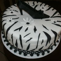 Zebra/shoe Cake 